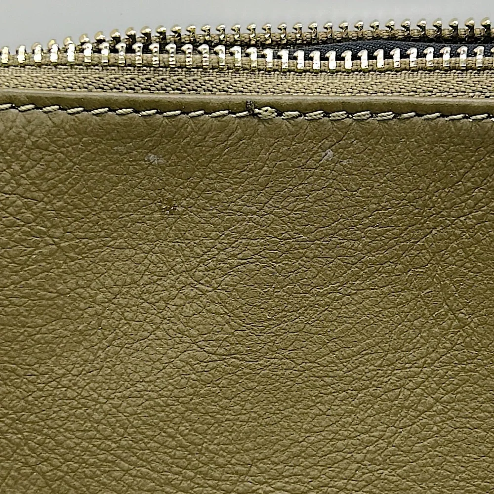 Valentina Fiore Beautiful Olive Green Leather Crossbody Bag Purse 👜 👜 - Picture 5 of 5